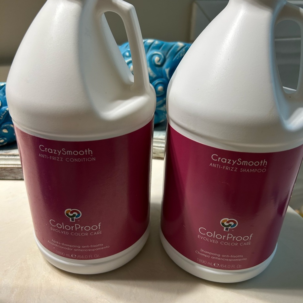 CrazySmooth Anti-Frizz Shampoo and Conditioner Set - Pink